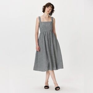 Quince Black & White Gingham Dress